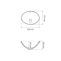 Умивальник (раковина) VBI MESTRE WHITE врізний