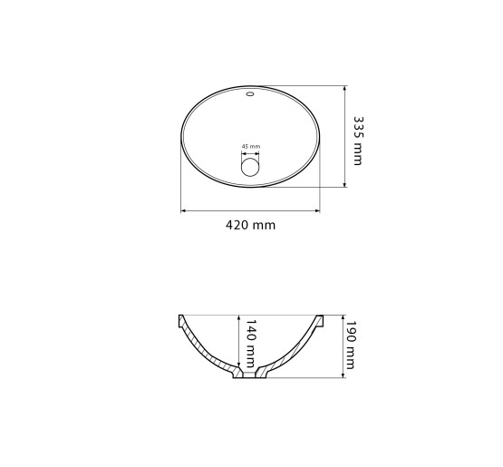 Умивальник (раковина) VBI MESTRE WHITE врізний