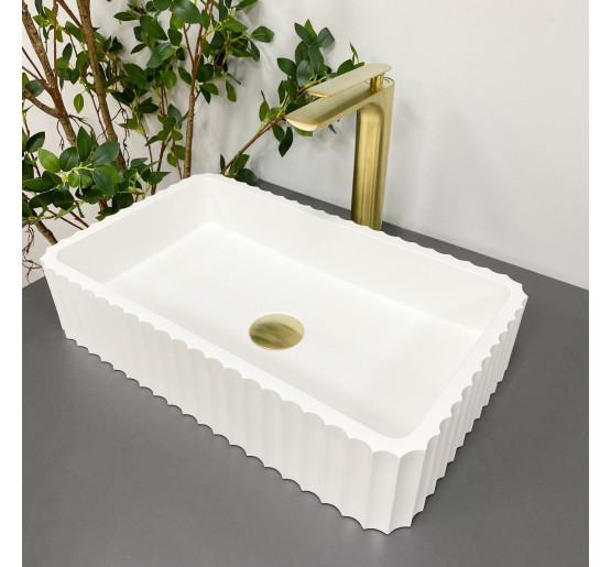 Умивальник (раковина) VBI FLORENTIA WHITE MATT накладний