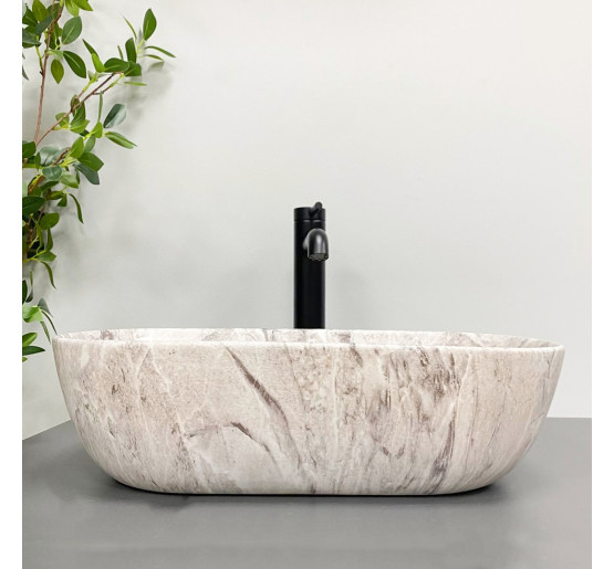 Умывальник (раковина) VBI RAVENNA STONE MATT накладной