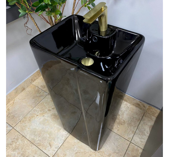 Умивальник (раковина) VBI VERESE BLACK GLOSSY напольний