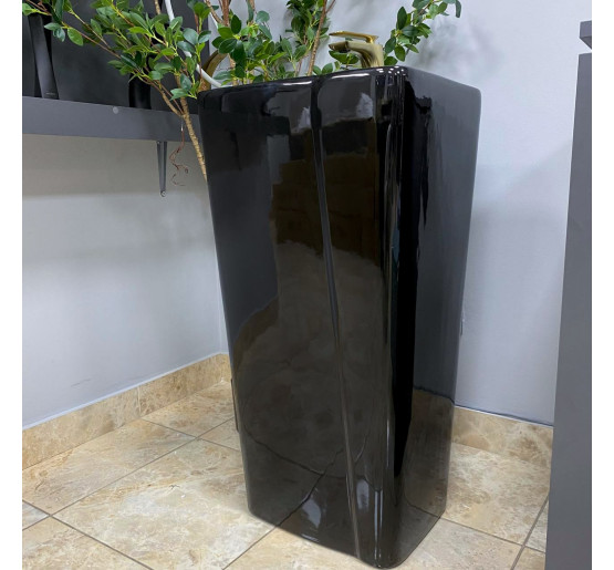 Умивальник (раковина) VBI VERESE BLACK GLOSSY напольний