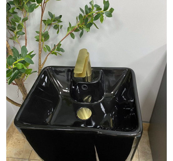 Умивальник (раковина) VBI VERESE BLACK GLOSSY напольний