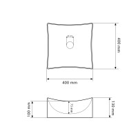 Умывальник (раковина) VBI VIAREGGIO S WHITE накладной