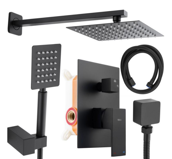 Душова система YOKA DUAL BLACK + BOX прихованого монтажу *
