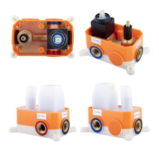 Душова система YOKA DUAL BLACK + BOX прихованого монтажу *