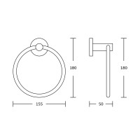 Полотенцедержатель кольцевой VBI VENUS NICKEL