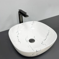 Умивальник (раковина) VBI BERGAMO S MARMO GLOSSY накладний