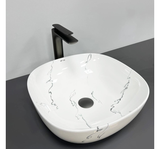 Умывальник (раковина) VBI BERGAMO S MARMO GLOSSY накладной