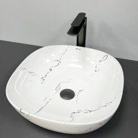 Умивальник (раковина) VBI BERGAMO S MARMO GLOSSY накладний