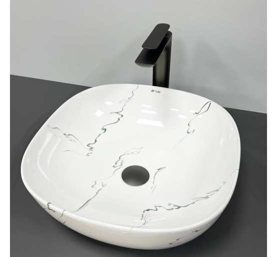 Умывальник (раковина) VBI BERGAMO S MARMO GLOSSY накладной