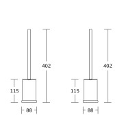 Ёршик для унитаза VBI ROUND S LIGHT BEIGE
