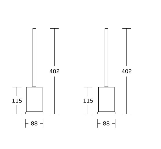 Ёршик для унитаза VBI ROUND S LIGHT BEIGE