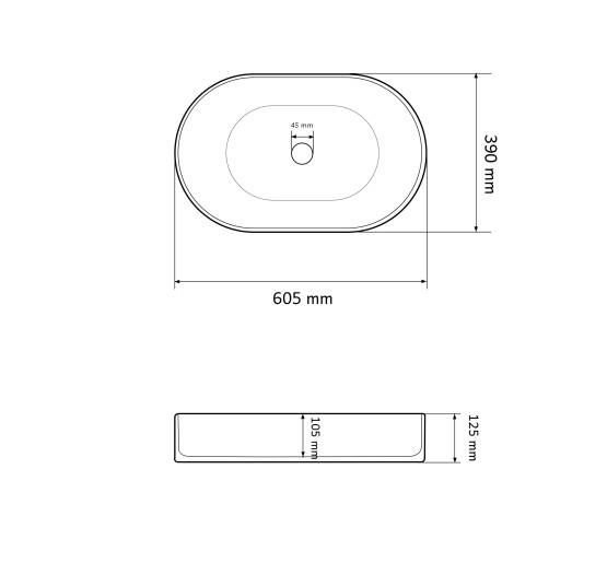 Умывальник (раковина) VBI VERONA 60 BEIGE MATT накладной