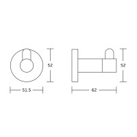 Крючок для полотенец VBI VENUS NICKEL
