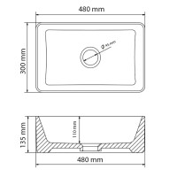 Умивальник (раковина) VBI ASTI WHITE накладний