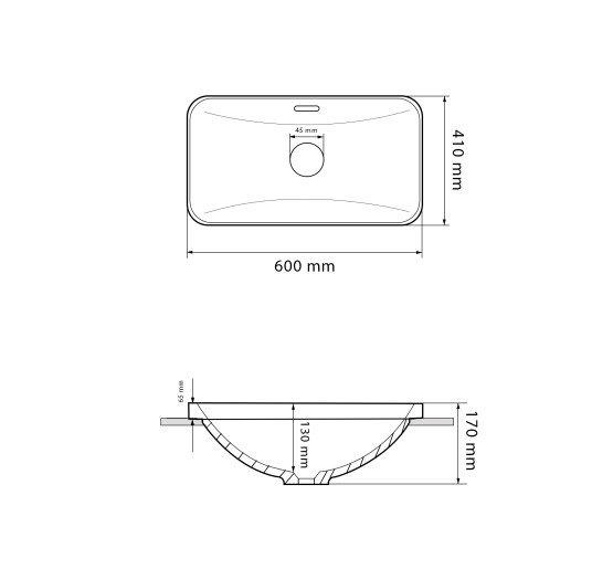 Умивальник (раковина) VBI BITRITTO M WHITE врізний