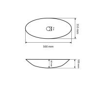 Умивальник (раковина) VBI TUFARA WHITE накладний