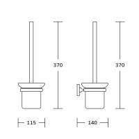 Йоржик для унітазу VBI URANUS BLACK