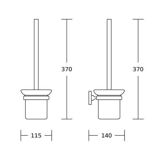 Ёршик для унитаза VBI URANUS BLACK