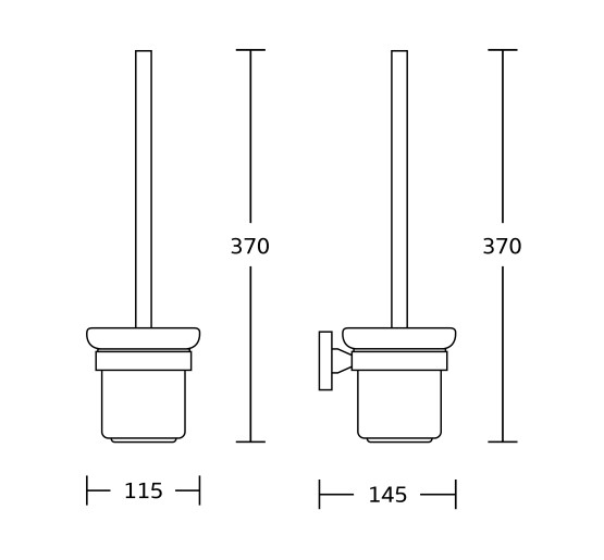 Йоржик для унітазу VBI VENUS NICKEL
