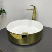 Умивальник (раковина) VBI PRATO GOLD WHITE накладний