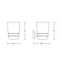 Стакан для зубних щіток VBI URANUS GOLD