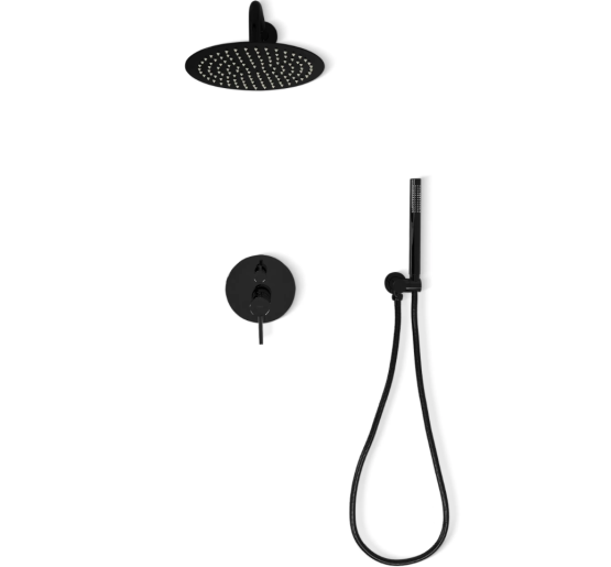 Душевая система REA LUNGO BLACK GLOSSY + BOX скрытого монтажа *