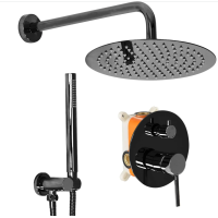 Душевая система REA LUNGO BLACK GLOSSY + BOX скрытого монтажа *