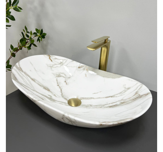 Умывальник (раковина) VBI TURIN LAVA GLOSSY накладной