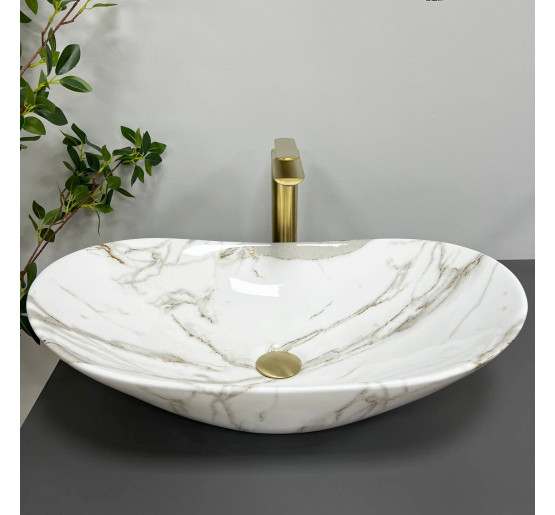 Умывальник (раковина) VBI TURIN LAVA GLOSSY накладной