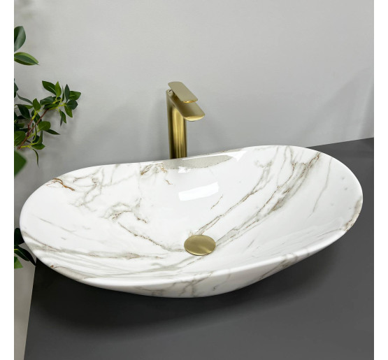 Умывальник (раковина) VBI TURIN LAVA GLOSSY накладной