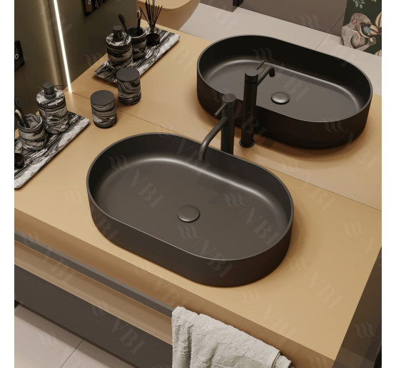 Умивальник (раковина) VBI VERONA 60 BLACK MATT накладний