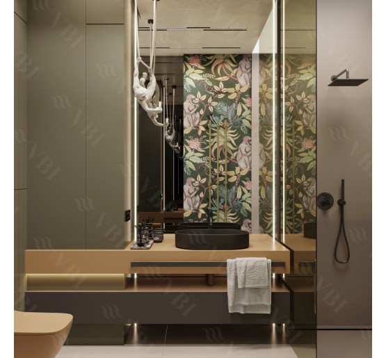 Умивальник (раковина) VBI VERONA 60 BLACK MATT накладний