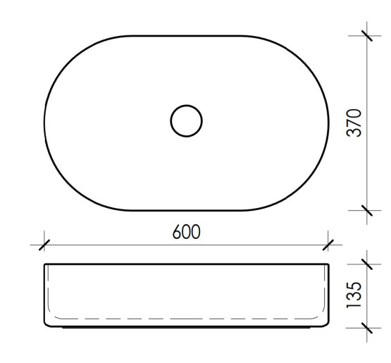 Умивальник (раковина) VBI VERONA 60 BLACK MATT накладний
