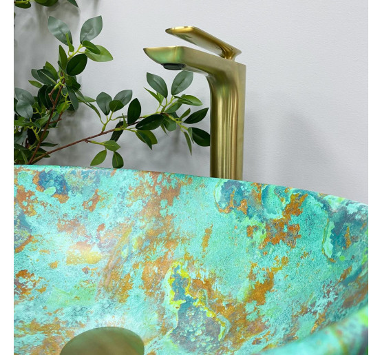 Умывальник (раковина) VBI PARMA MARBLE GREEN MATT накладной