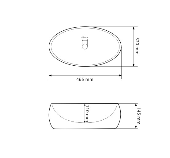 Умивальник (раковина) VBI VENETO AIAX GLOSSY накладний