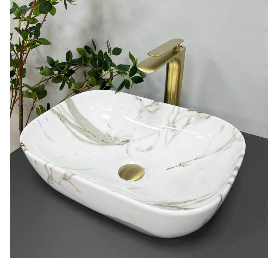 Умивальник (раковина) VBI RAVENNA AIAX GLOSSY накладний