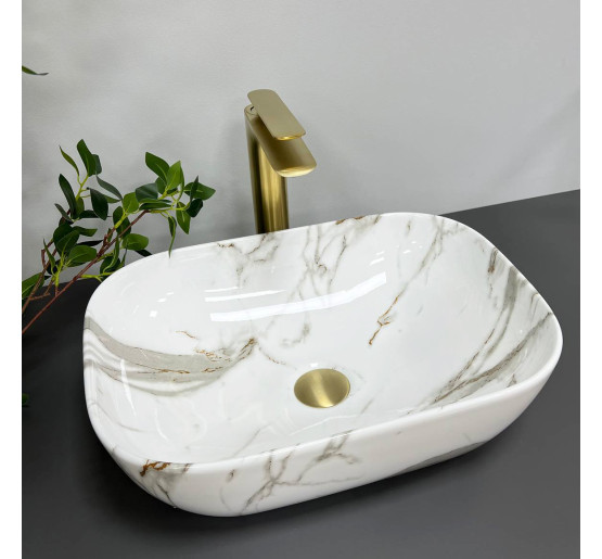 Умивальник (раковина) VBI RAVENNA AIAX GLOSSY накладний