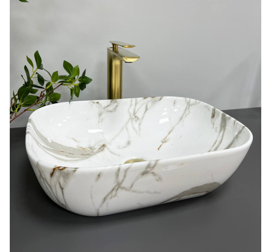 Умивальник (раковина) VBI RAVENNA AIAX GLOSSY накладний