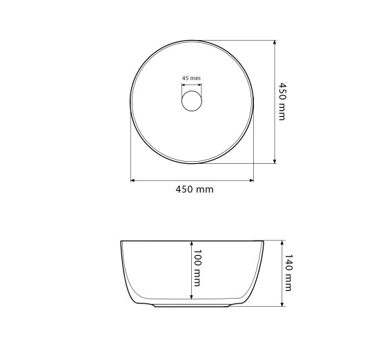 Умивальник (раковина) VBI BARI GREY STONE MATT накладний
