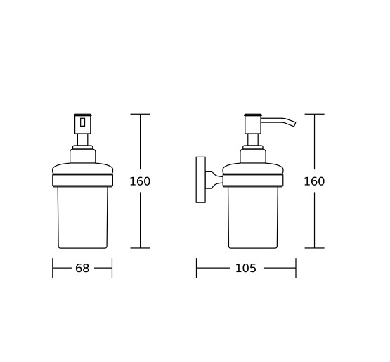 Дозатор для жидкого мыла VBI SATURN CHROME