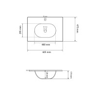 Умивальник (раковина) VBI PORDENONE WHITE врізний