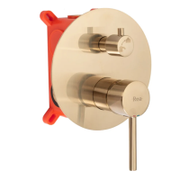 Душевая система REA LUNGO BRUSHED GOLD с изливом + BOX скрытого монтажа