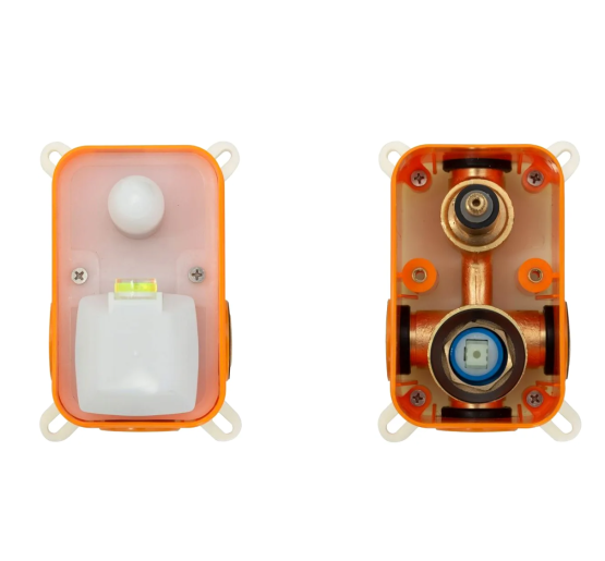 Душова система REA LUNGO BRUSHED GOLD з виливом + BOX прихованого монтажу