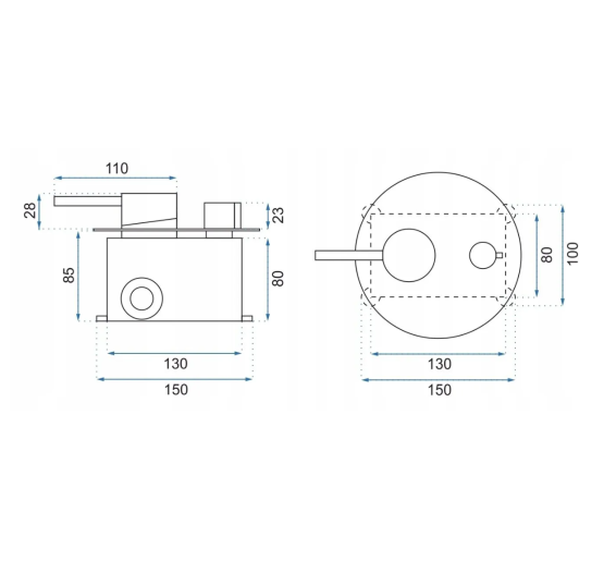 Душова система REA LUNGO BRUSHED GOLD з виливом + BOX прихованого монтажу