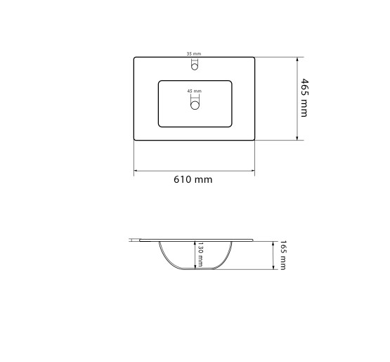Умывальник (раковина) VBI FERRARA 60 WHITE врезной