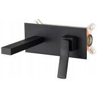 смеситель для умывальника Rea Sonic черный, матовый (REA-B0181)