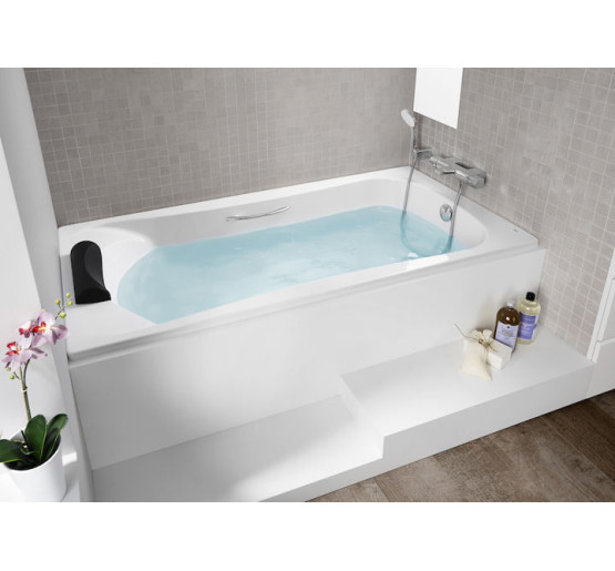 Прямоугольная акриловая ванна Roca BeCool с ручками и сифоном 180x90 (A248013001)