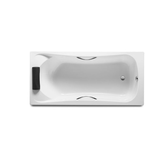 Прямокутна акрилова ванна Roca BeCool з ручками та підголовником 170x80 (A248016001)